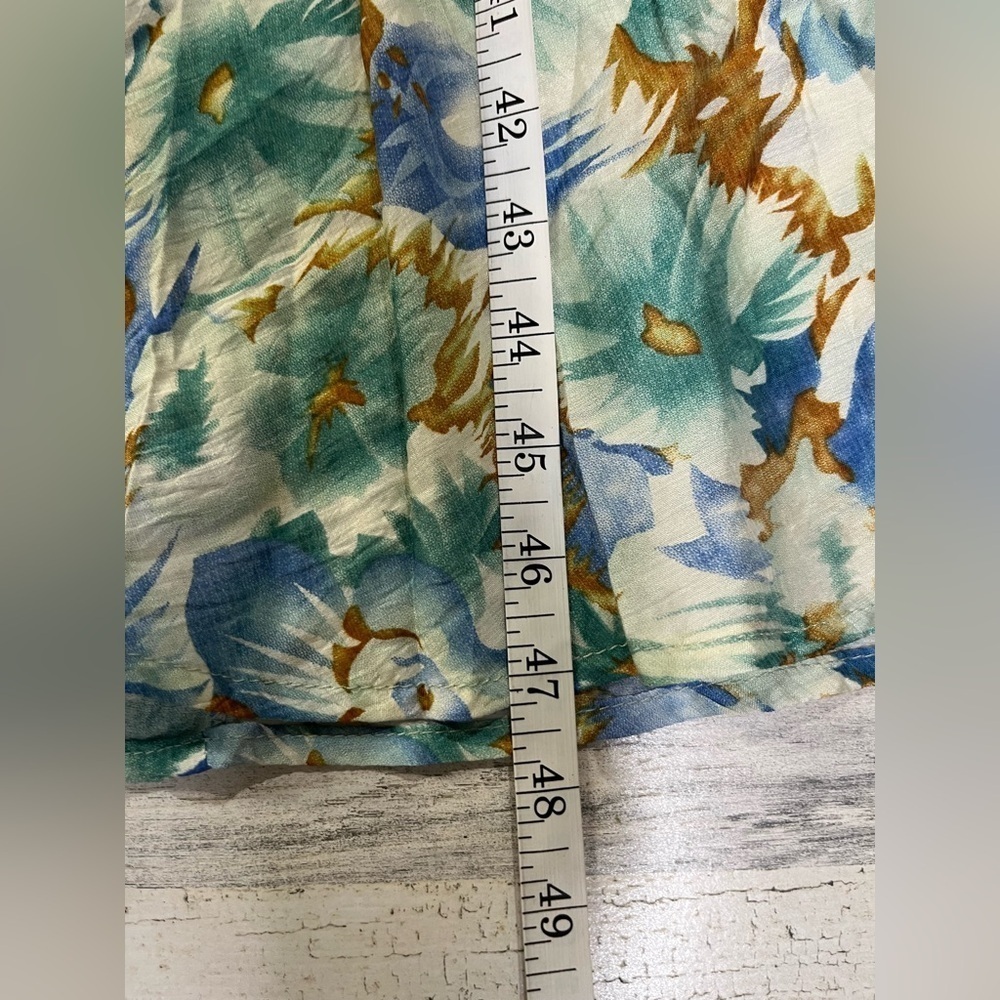 Saints & Secrets MIDI DRESS - CUP BUST SLEEVELESS SLIT IN GREEN FLORAL Sz M - Picture 5 of 11